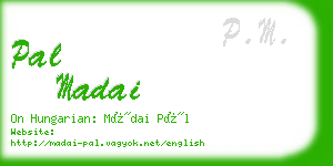 pal madai business card